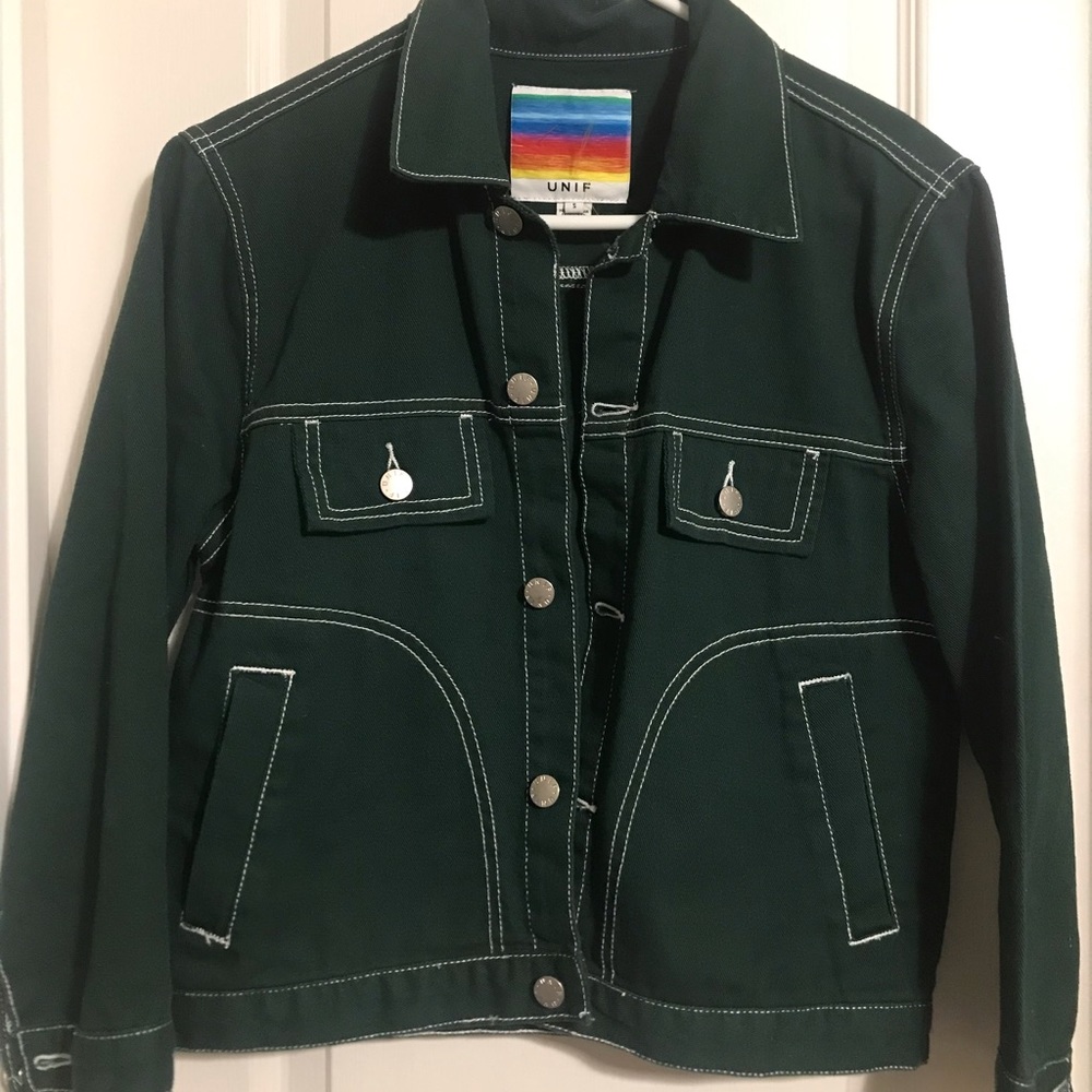 Green Jean Jacket from UO